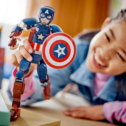LEGO® Super Heroes Marvel Captain America Construction Figure 76258 Building Toy Set,Avengers Collection, Play and Display Superhero Bedroom Accessory