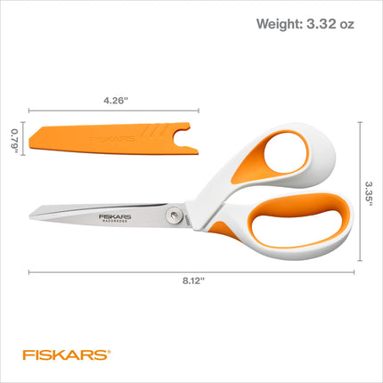 Fiskars RazorEdge Fabric Scissors - 8" Heavy Duty Fabric Shears with SoftGrip Ergonomic Handle, Premier Grade Stainless Steel Blades