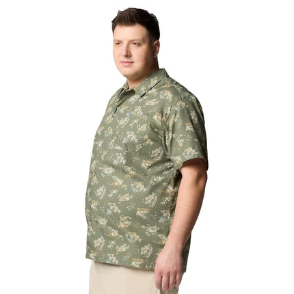 Columbia Men's PFG Trollers Best Short Sleeve Shirt, Cypress Freshfish, Medium