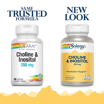 Solaray Choline and Inositol Capsules, 100 Count