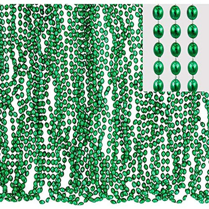 Amscan 395801.03 Accessoires, colliers de perles, articles de fête, vert, 76 cm, 50 pièces