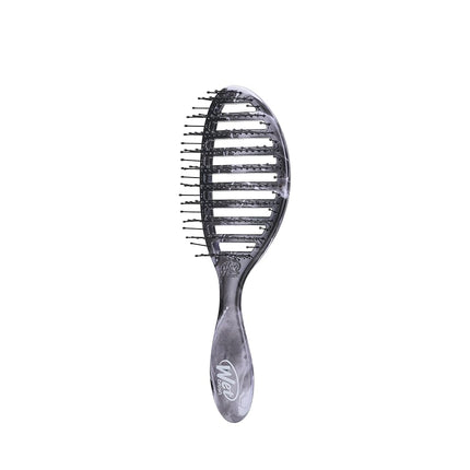 WetBrush Speed Dry Detangler With Heat Resistant HeatFlex Bristles and Open Vent Design to Dry Hair Faster, Gentle on All Hair Types, Metallic Marble Collection, Onyx