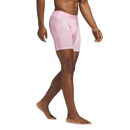 adidas Men's Microfiber Boxer Briefs (3-pack) performance Stretch Moisture-wicking Underwear, Adi Summit Clear Pink-true Pink/Black/Onix Grey/3-pack, L