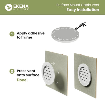 26"W x 42"H Rectangle Surface Mount PVC Gable Vent: Non-Functional, w/ 3-1/2"W x 1"P Standard Frame