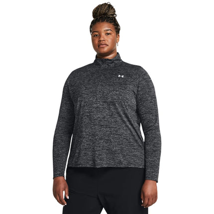 Under Armour Womens Tech 1/2 Zip Twist T-Shirt Bla