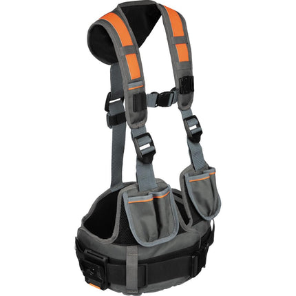 Klein Tools 55829MB Vest Combo with Tool Pouches, Fully Adjustable, Padded Support for Electricians, Carpenters, Construction
