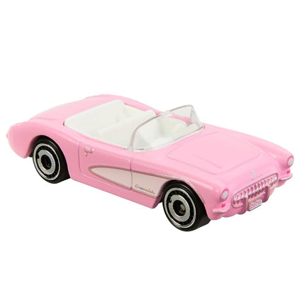 Hot Wheels  Barbie Die-Cast Pink Corvette in 1:64 Scale, Toy Car Modelled on the Corvette in Barbie The Movie with Film-Themed Packaging, HPR54