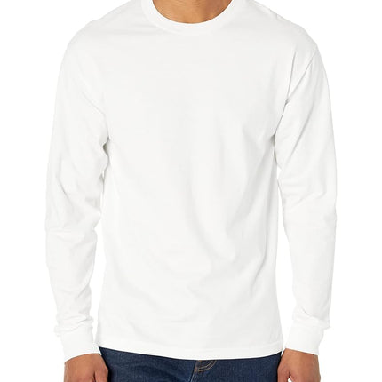 Hanes Men's long athletic shirts, White, L UK