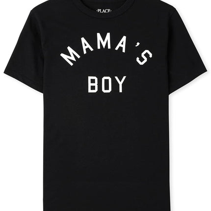 The Children's Place Unisex Baby Short Sleeve Graphic T Shirt, Mamas Boys, Medium