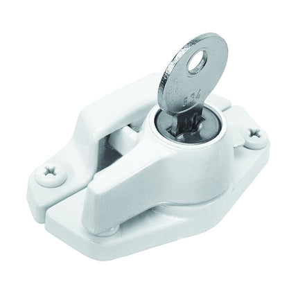 Prime-Line F 2646 Keyed sash Lock, White, 2 in