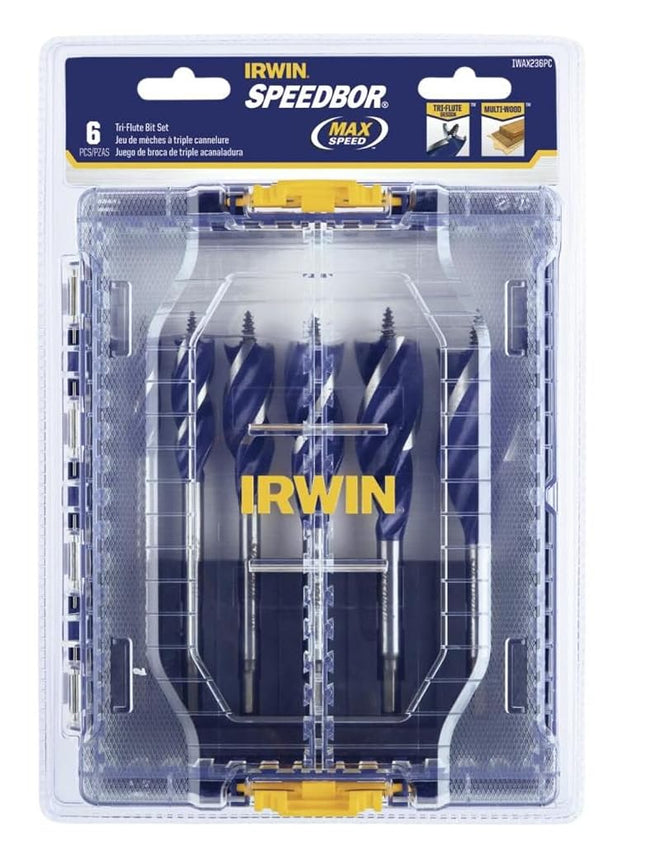 Irwin Tools IRWIN Speedbor Drill Bit Set for Wood, 6-pc. (IWAX236PC)