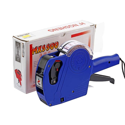 ASIBT MX5500 EOS Blue 8 Digits Pricing Gun Kit with 7,000 Labels & Spare Ink