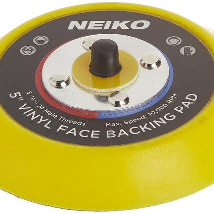 NEIKO 30261A 5” Sanding Pad with Vinyl PSA Backing, 5/16” Arbor with 24 Thread Mounts, 10,000 RPM, Sanding Pads are Ideal for Orbital and Dual Action Sander