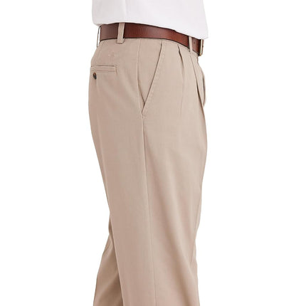 Dockers Men's Classic Fit Easy Khaki Pants-Pleated (Regular and Big & Tall) Casual, Timberwolf, 38W x 36L