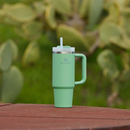 STANLEY Quencher H2.O FlowState™ Stainless Steel Vacuum Insulated Cup with Lid and Straw, for Water, Iced Tea, Coffee, Smoothie and More (10-10827-033), Jade