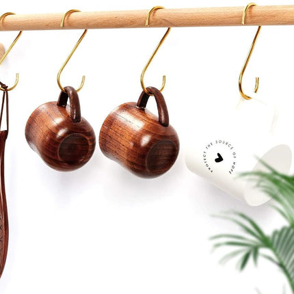 Run 10 Pieces Multipurpose Brass S Shaped Hooks Coat Clothes Storage Hangers Kitchen Pot Pan Racks