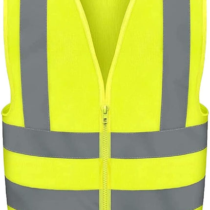 Neiko High Visibility Safety Vest ANSI Class 2, No Pocket, Neon Yellow, XX-Small (2XS)