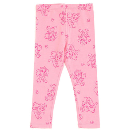 Paw Patrol Girls Hooded Cosplay T-Shirt Dress and Leggings Outfit Set Toddler to Little Kid Sizes (2T - 7-8), Pink / Skye, 3T