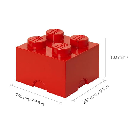 Lego Storage by Room Copenhagen Brick 4, Red