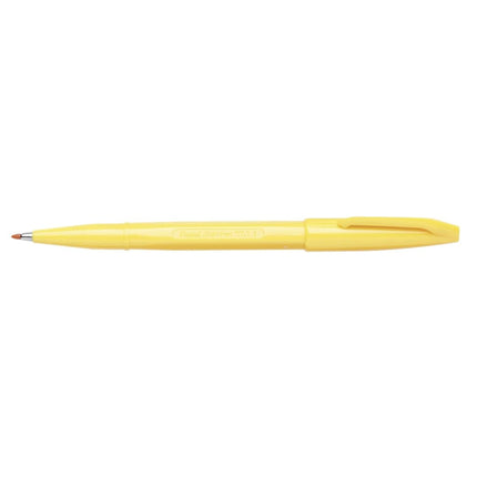 Pentel Sign Pen Fiber-Tipped Pen, Yellow Ink, Box of 12 (S520-G)