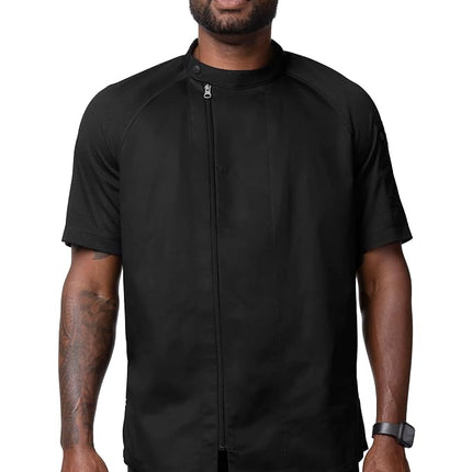 Chef Works Men's Varkala Chef Coat, Black, M