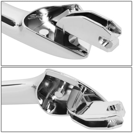 DNA MOTORING Front, Rear Left Outer Door Handle Compatible with 08-12 Honda Accord,w/o Keyhole, Chrome, OEM-DHO-01094