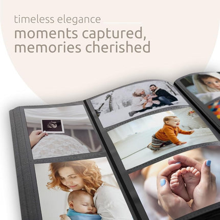 Kiera Grace Jocelyn Photo Album, 80-Page Photo Book with CD Storage Pocket, Holds 400 4 x 6 Pictures, Ideal for Weddings and Scrapbooks, Enhances Bookshelf Decor, White
