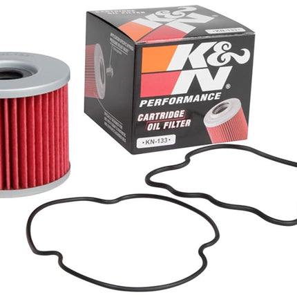 K&N Powersports Oil Filter - Cartridge 72x63mm compatible with Suzuki (KN-133), Black
