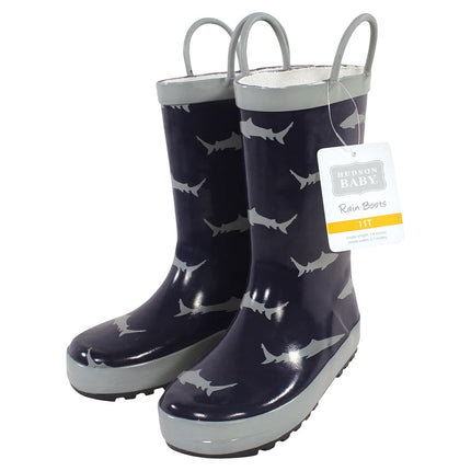 Hudson Baby Unisex-Child Rain Boots, Sharks, 11 Toddler