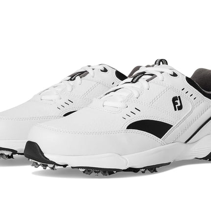 Footjoy Men's Sneaker-Previous Season Style Golf Shoes, White/Black, 9 X-Wide
