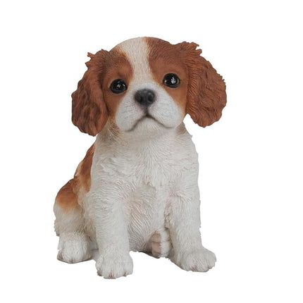 Hi-Line Gift Ltd Sitting King Charles Puppy Statue