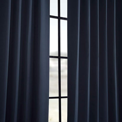 HPD Half Price Drapes Curtain For Room Darkening 50 X 84 (1 Panel), BOCH-193810-84, Navy Blue