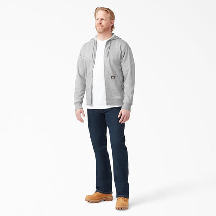 Dickies Men's Full Zip Fleece H, Heather Grey, 3XL