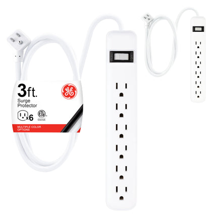 GE 14709 104J 6-Outlet Surge Protector Strip - 2 P