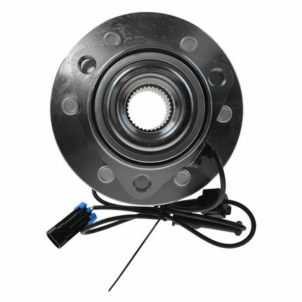 TRQ Front Wheel Bearing & Hub Assembly with ABS Sensor Compatible with 2006-2010 Hummer H3 2009-2010 H3T
