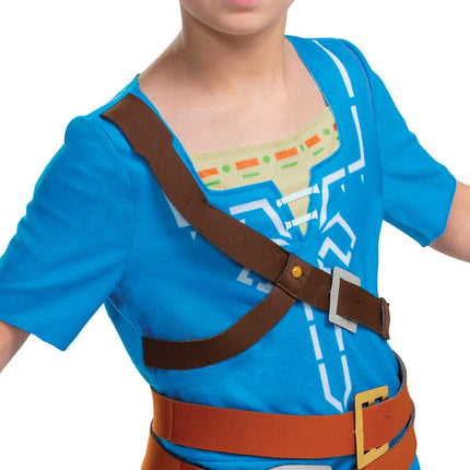 Disguise Official Legend of Zelda Costume Kids, Link Costume Kids Breath of the Wild Costume, Nintendo Costume Fancy Dress Up Outfit for Children World Book Day Costumes for Boys Large