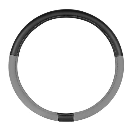 Cat® BigDrive Faux Gray/Black Leather Semi Truck Steering Wheel Cover, Fits RV and Big Rig Trucker, Steering Wheel Cover for Trucks 18 Wheeler - X-Large 17.5" - 18" Inches