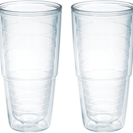 Tervis Tumbler, 24-Ounce, Clear, 2-Pack