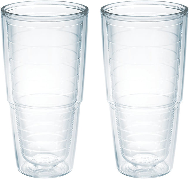 Tervis Tumbler, 24-Ounce, Clear, 2-Pack