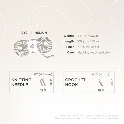 Lion Brand Yarn (3 Pack) Feels Like Butta Yarn, White