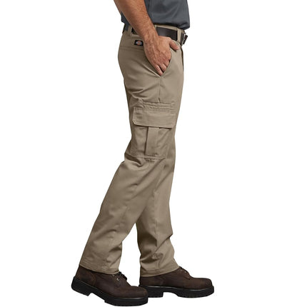 Dickies Men's Slim Fit Cargo Pants, Desert Sand, 28W x 32L