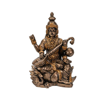 Pacific Giftware Hindu God Saraswati Miniature Resin Figurine Statue