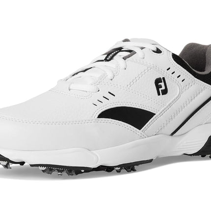 Footjoy Men's Sneaker-Previous Season Style Golf Shoes, White/Black, 9 X-Wide