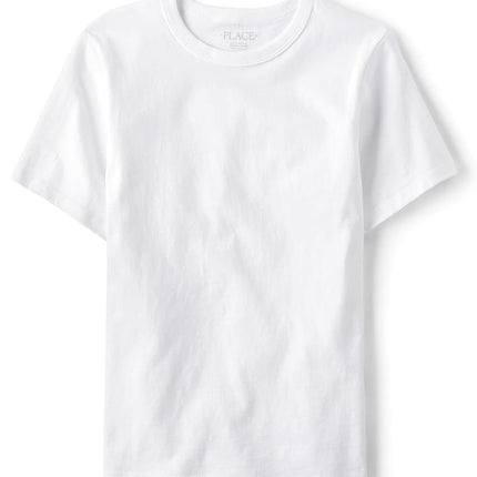 The Children's Place Boys' Basic Short Sleeve Tee, Blue/Grey/Red/White 4-Pack, Small