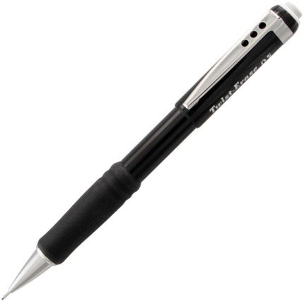 Portaminas Pentel Twist Erase III de 0,5 mm, paquete de 4 unidades de colores surtidos (1 de cada uno: negro, azul, verde, violeta)