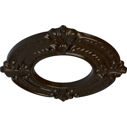 Ekena Millwork CM09BNBZS Ceiling Medallion 9" OD x 4 ID x 5/8" P Benson (fits Canopies up to 4 1/8"), Bronze