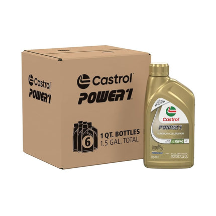 Castrol 06112 Power1 10W-40 Synthetic 4T Motorcycl