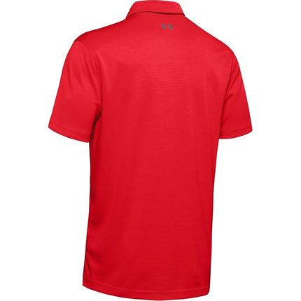 Under Armour Mens Tech Polo Short Sleeve Golf Red 4XL