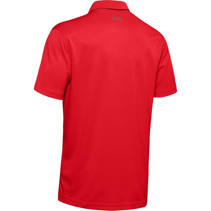 Under Armour Mens Tech Polo Short Sleeve Golf Red 4XL