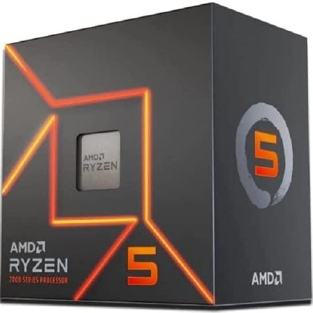 AMD Ryzensets 5 7600 Processor (radeon graphics integrated, 6 cores/12 threads, 65W TDP, AM5 Socket, 38MB cache, up to 5.1 GHz max boost, Wraith Stealth Cooler)